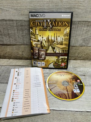 Sid Meier's Civilization 4 IV, 2006 MAC DVD Game Of The Year Edition Gold Ed