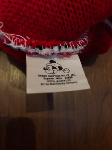 Vintage 70s Mickey Mouse Beanie by Garon Knitting Mills