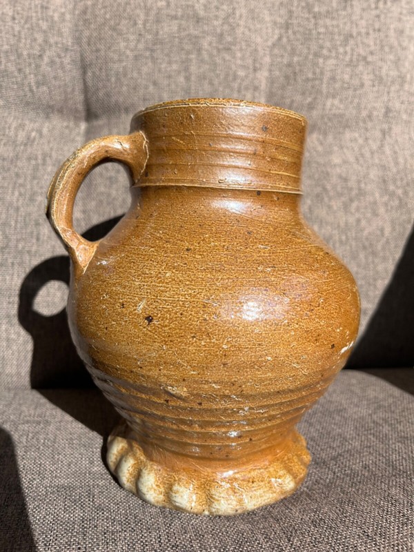 Antiker Steinzeug Krug Raeren 16. Jahrhundert Mittelalter Keramik Bellarmine