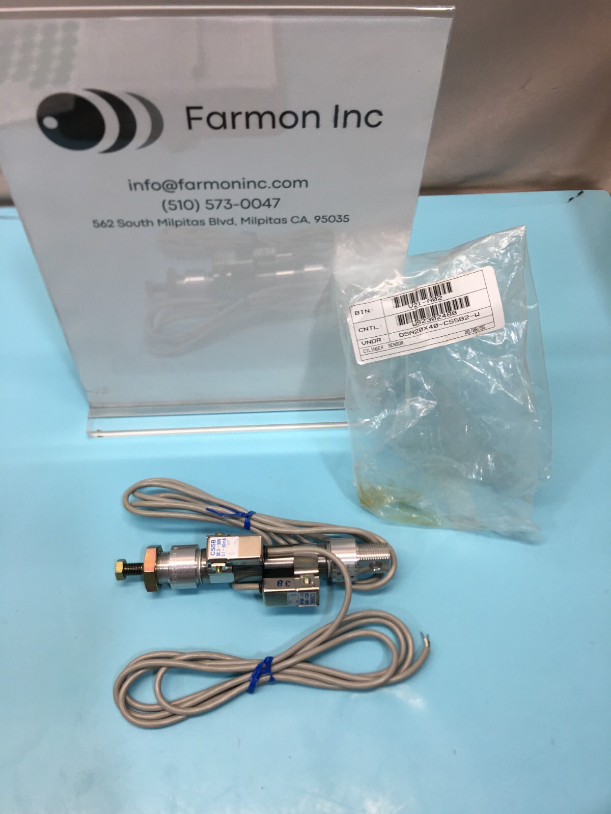 Koganei DSA20X40-CS5B2-W, Pneumatic Air Cylinder, Sensor, 191847