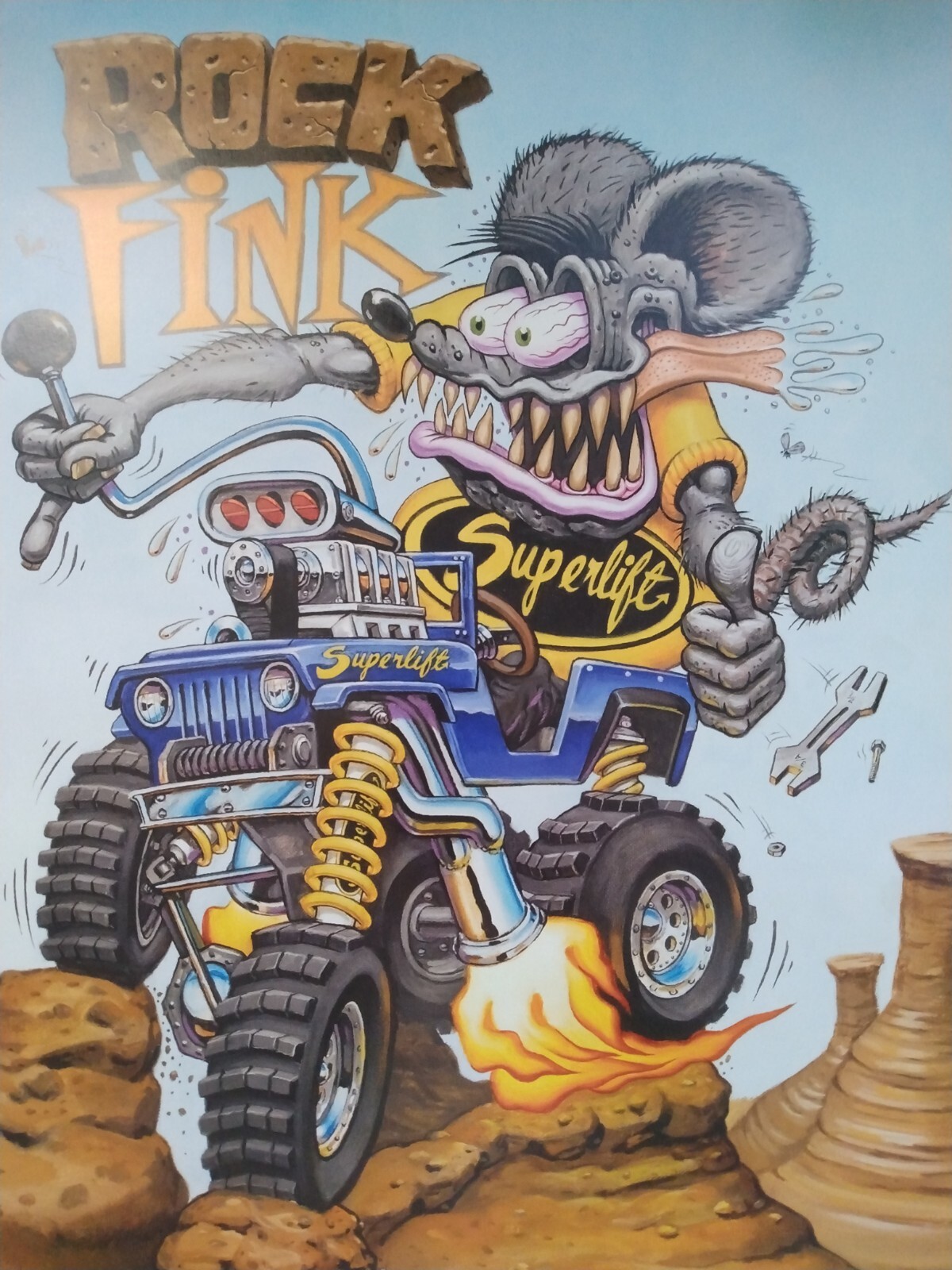 VTG Big Daddy Ed Roth Rat Fink Superlift Suspension Jeep
