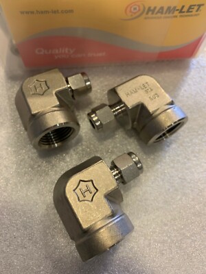 HAM-LET 770 L SS 1/4 x 1/2  90 Degree Elbow Stainless Steel Tube Pipe Fitting