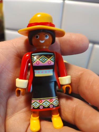 PLAYMOBIL FIGURE LOT OF 5 SNOWBOARDER,ARCHER,DWARF,& MORE