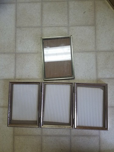 Vintage Gold Embossed Metal Picture Frames  Lot