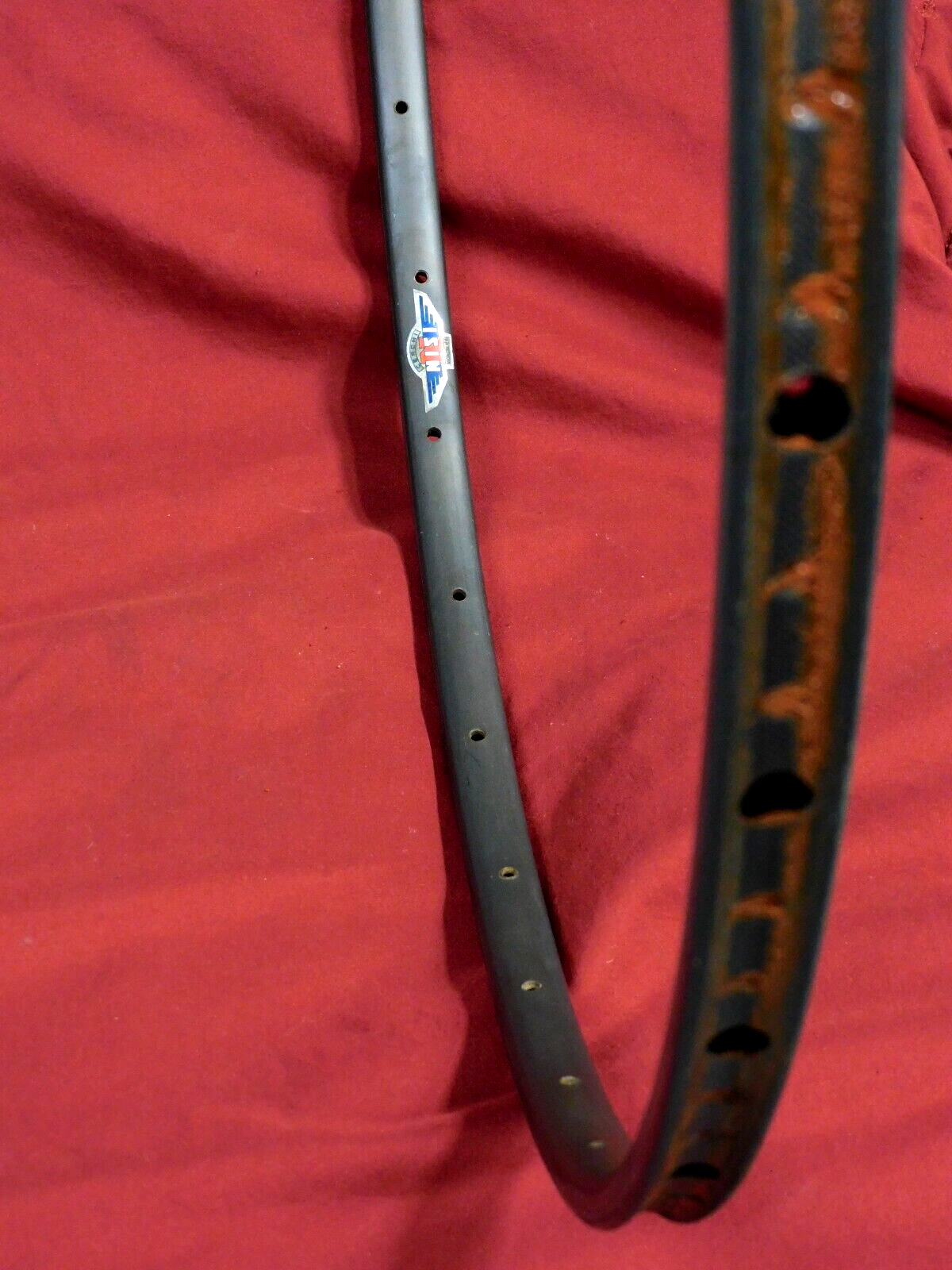 One VGC Vintage Nisi Countach Dark Gray Tubular Sew-up Rim 32 Hole @ 380 grams