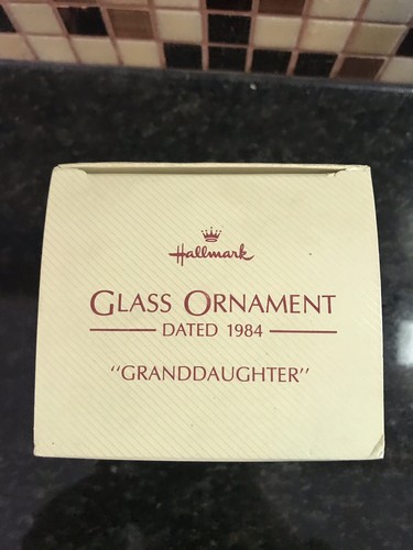 VINTAGE Hallmark Merry Christmas Granddaughter Tree Ornament 1984 Holiday RARE