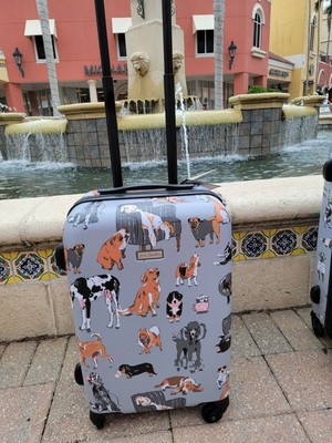 Vera Bradley 22" Spinner Hard-side Luggage w TSA Lock Dog Sh
