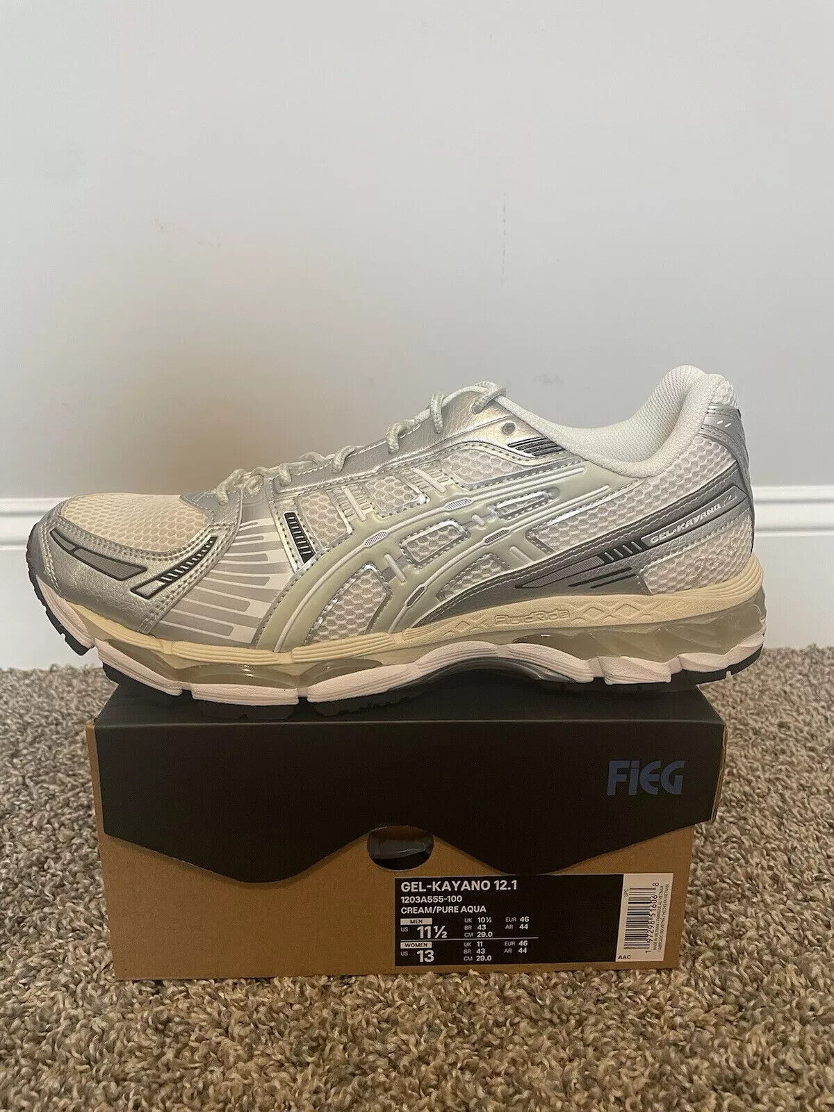 Kith x ASICS Gel-Kayano 12.1 Ronnie Fieg Cream/Aqua-Size Kith x ASICS Gel-Kayano 12.1 Ronnie Fieg Cream/Aqua-Size