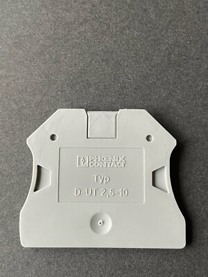 Phoenix Contact 3047028 (D-UT2,5/10)End Cover for Terminal Blocks, Lot of 5 Pcs.