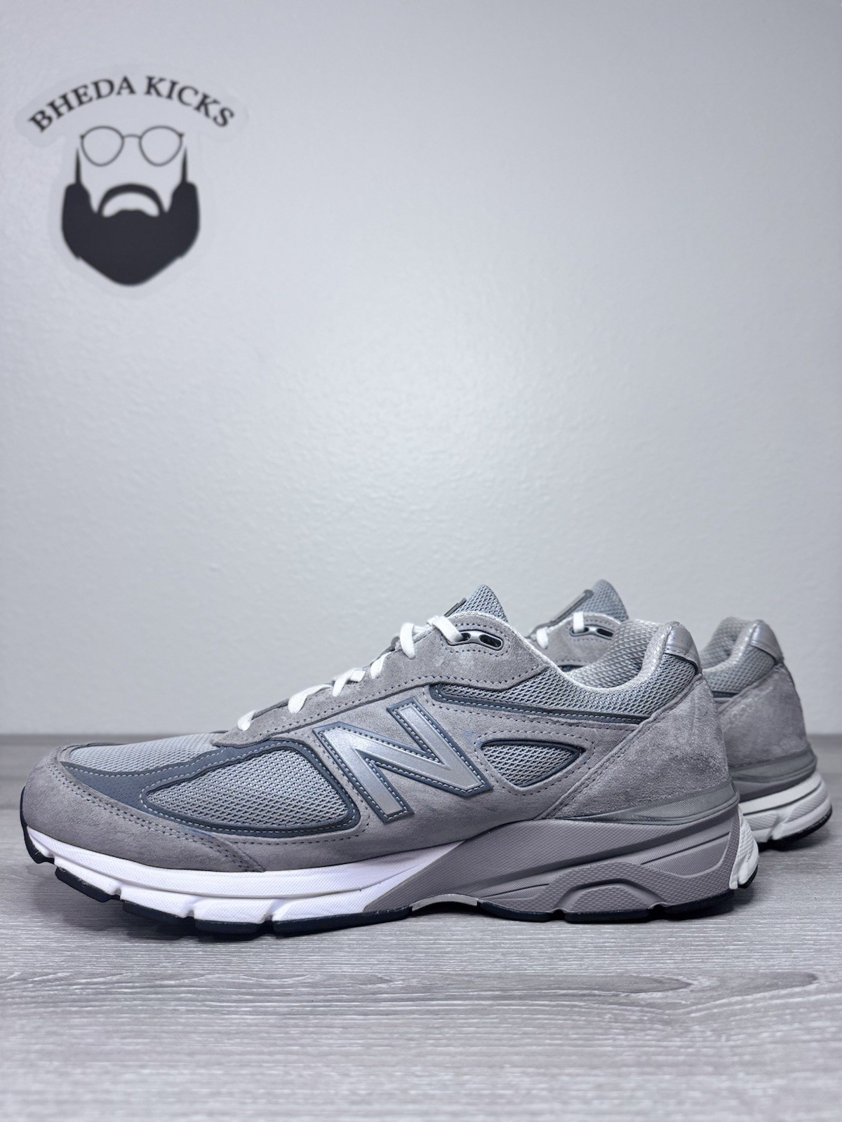 Size 13 - New Balance 990v4 Made in USA 'Grey Silver' U990GR4 Mens