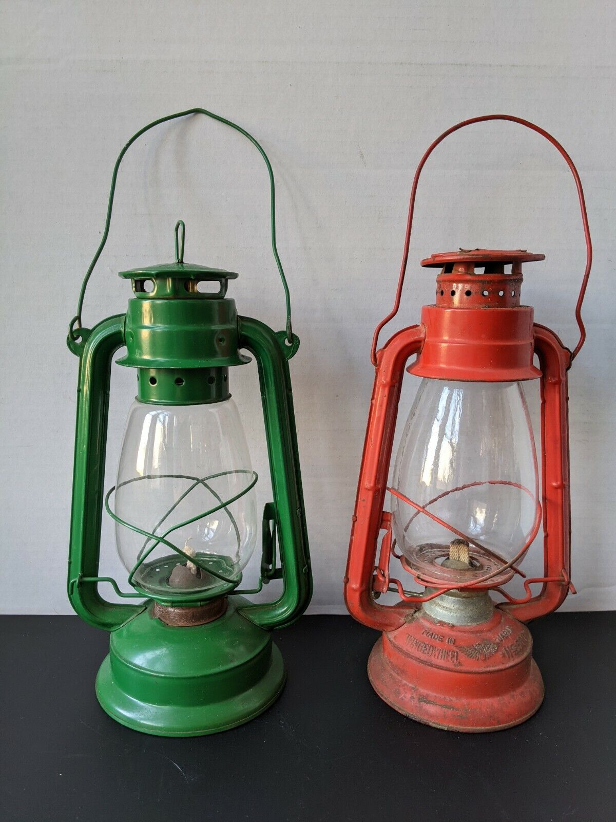 Winged Wheel No 500 Red Vintage Kerosene Lantern Japan & No Winged Wheel No 500 Red Vintage Kerosene Lantern Japan & No