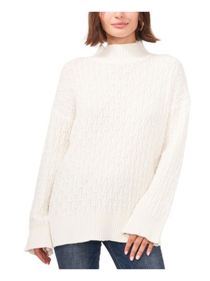 

VINCE CAMUTO Женский белый вязаный свитер с высоким воротником и длинными рукавами