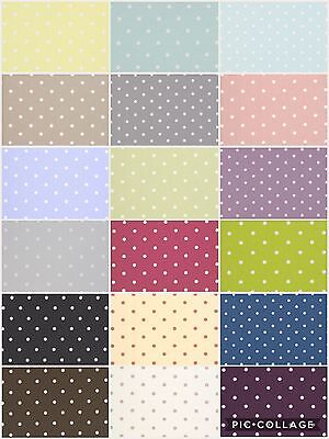 Clarke and Clarke. DOTTY Cotton Fabric for Curtains/ Upholstery/Craft/Cushions
