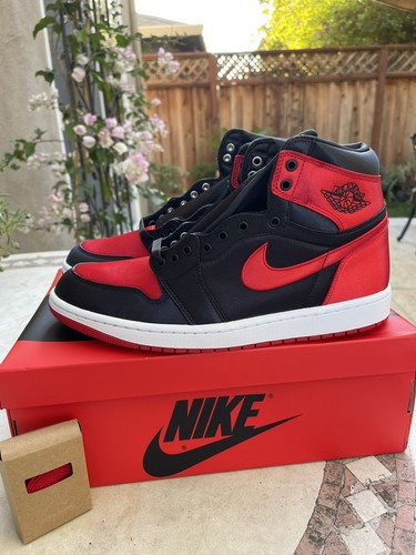 NEW Nike Air Jordan 1 High OG Satin Bred Women's Size 12