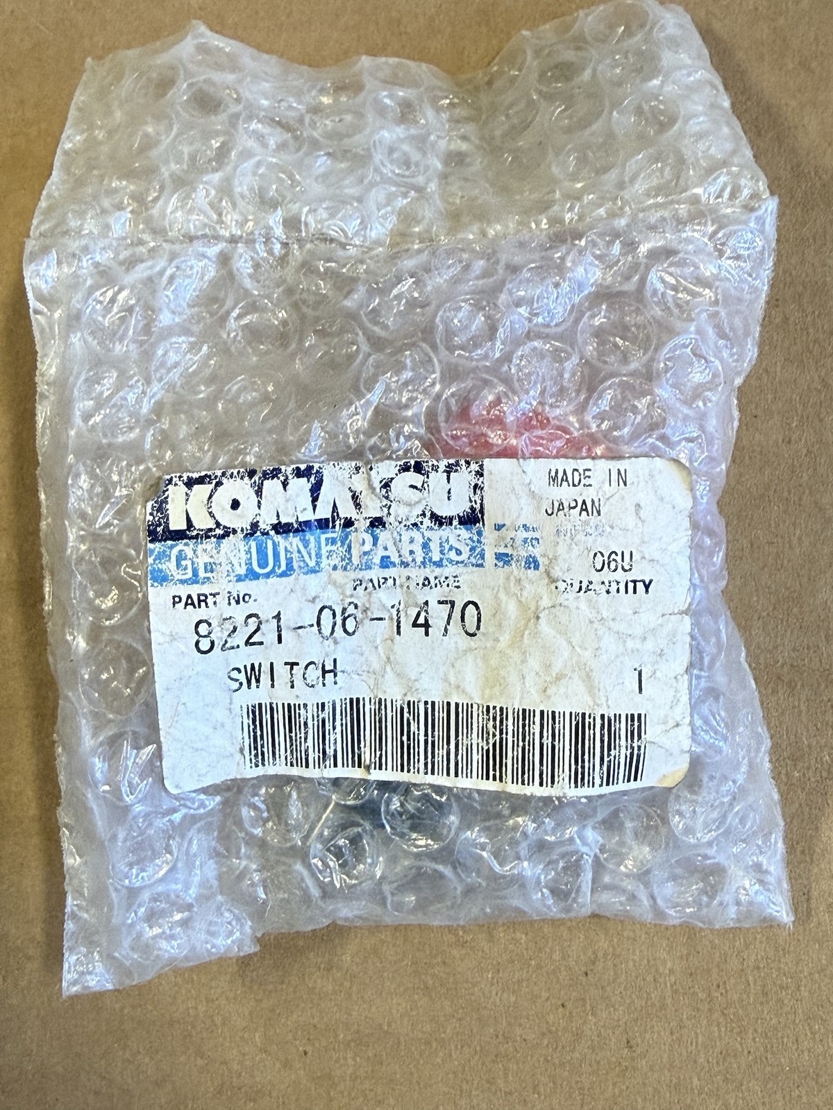 New NOS Genuine OEM Komatsu Switch 8221-06-1470