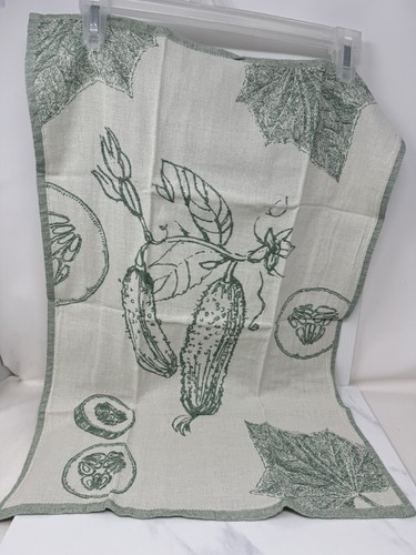 Set Of 4 Jacquard Vegetable-Themed Tea Towels Sea Me At Home. Absorbent Cotton