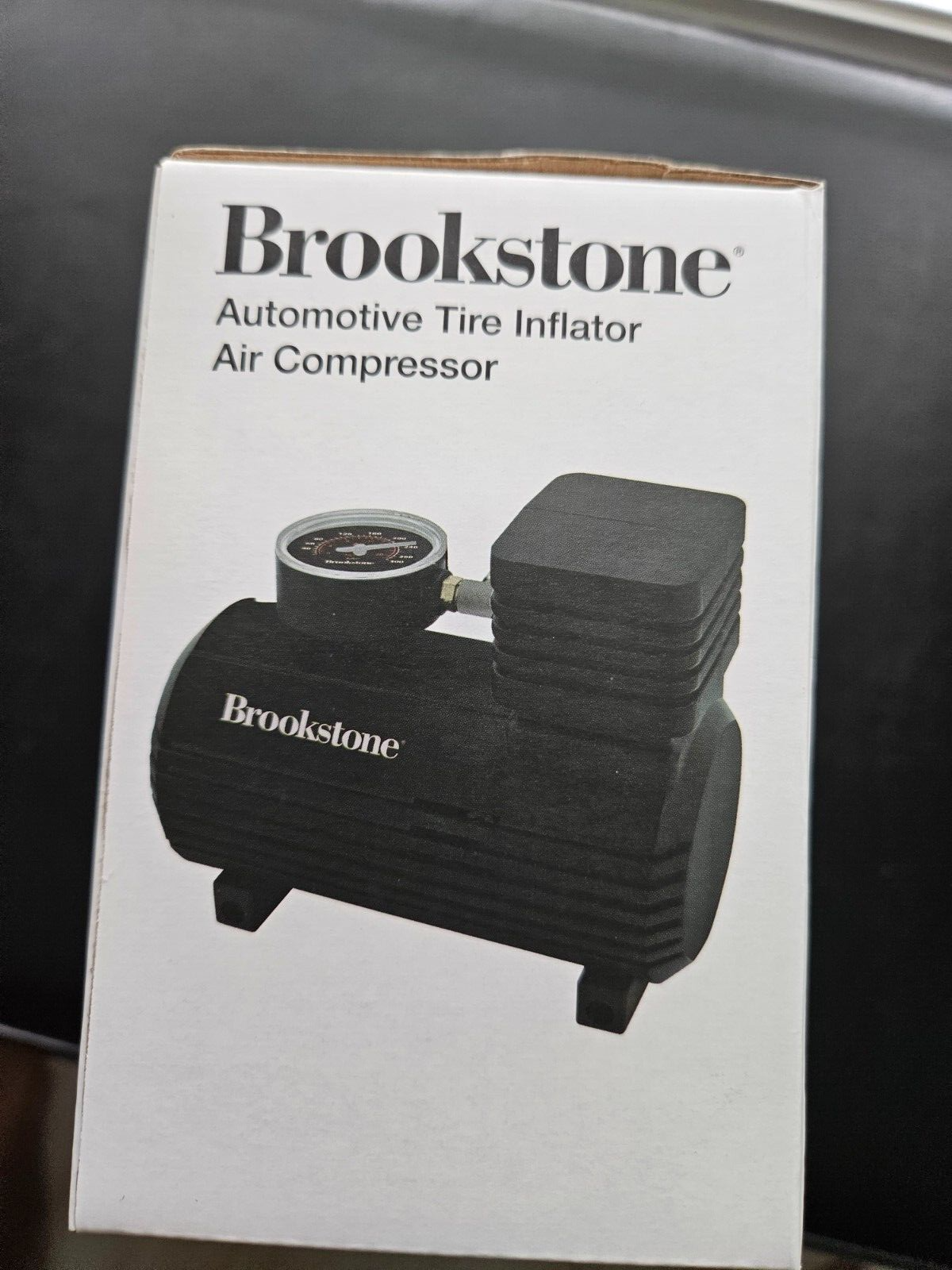 12V Automotive tire inflator Brookstone air compressor