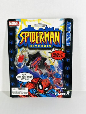 Marvel Universe Spider-Man Basic Fun Web Climbing Action Key Chain