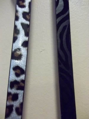 WOMENS M SET OF TWO 2 RUE 21 BELTS METALLIC SILVER CHEETAH SUEDE BLACK ZEBRA NWT