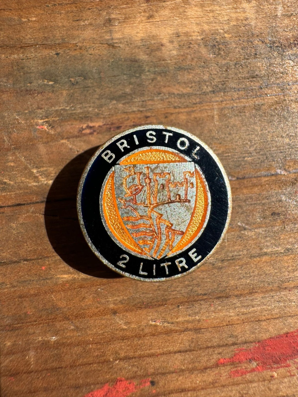 Bristol 2Lt Motor Car Automobile Enamel Staff Lapel Badge Emblem