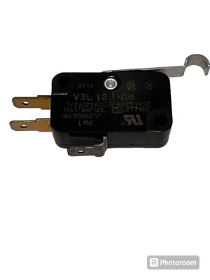 Micro Switch , Limit Switch, V3L-121-D8. Snap action. 4A-125VAC 11A-1/3HP.  NOS