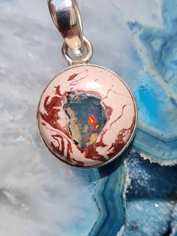 Mexikanischer Feueropal AnhÃ¤Nger   (G58)