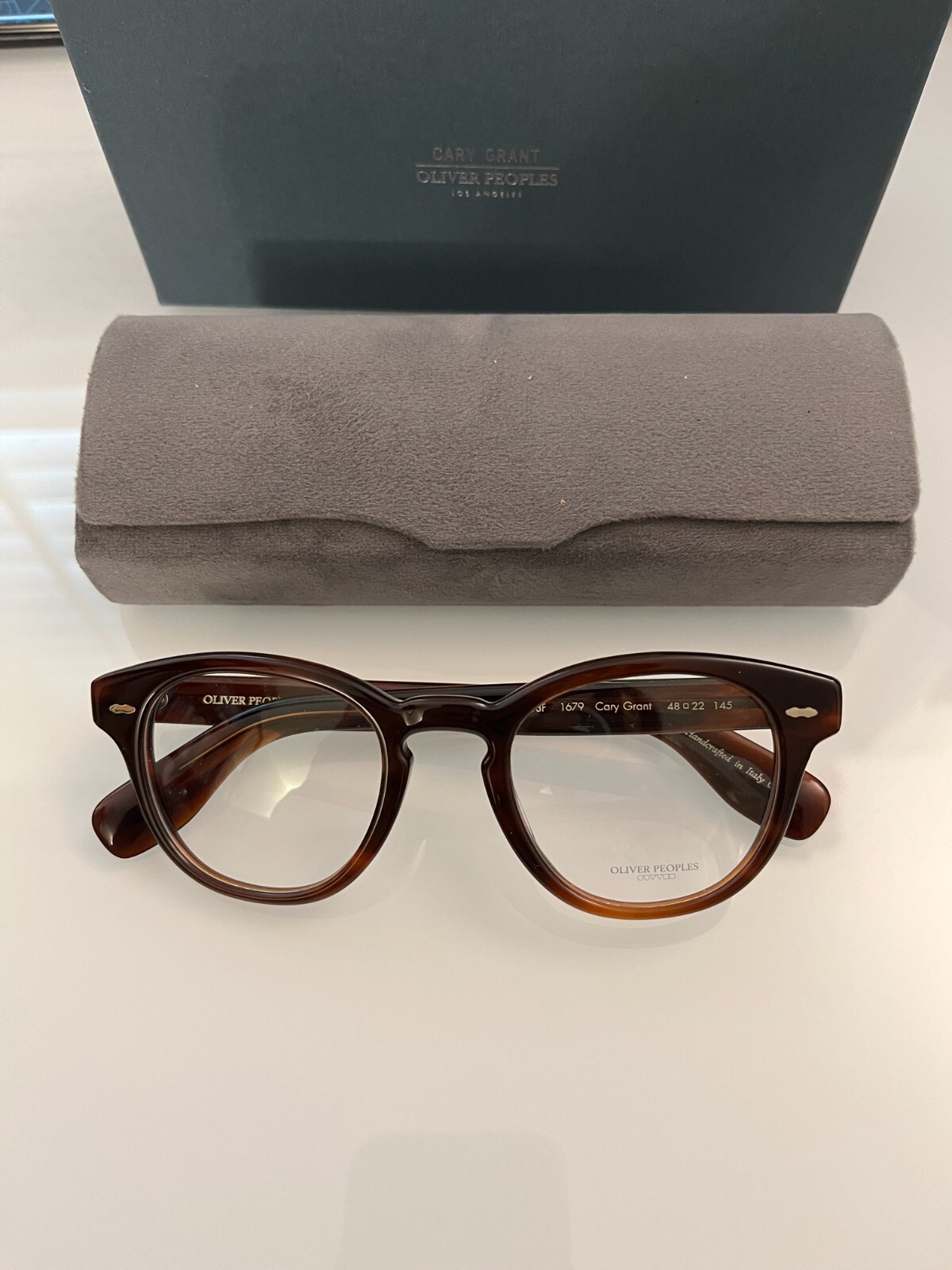 Pre-owned Oliver Peoples Cary Grant Optical Ov5413u In Grant Tortoise Msrp$468 Rare Find In Gray