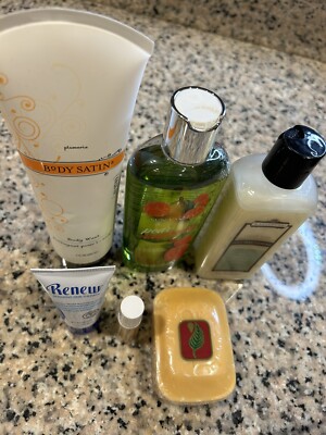 Melaleuca Lot - Plumeria, Pear Raspberry Body Wash, Liquid Soap Lip Balm Renew