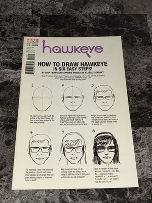Marvel Comics HAWKEYE (2016) #11 ZDARSKY How To Draw Variant Cover