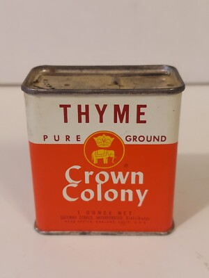 Crown Colony Brand 1960 Thyme Spice Tin