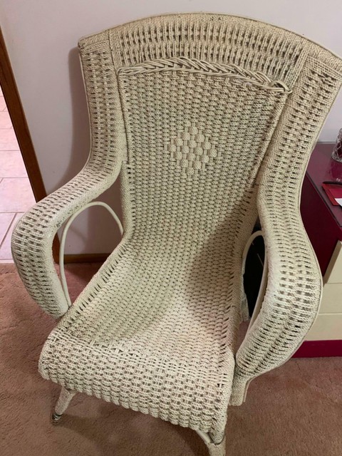 Vintage white cane chair. | Armchairs | Gumtree Australia Lake