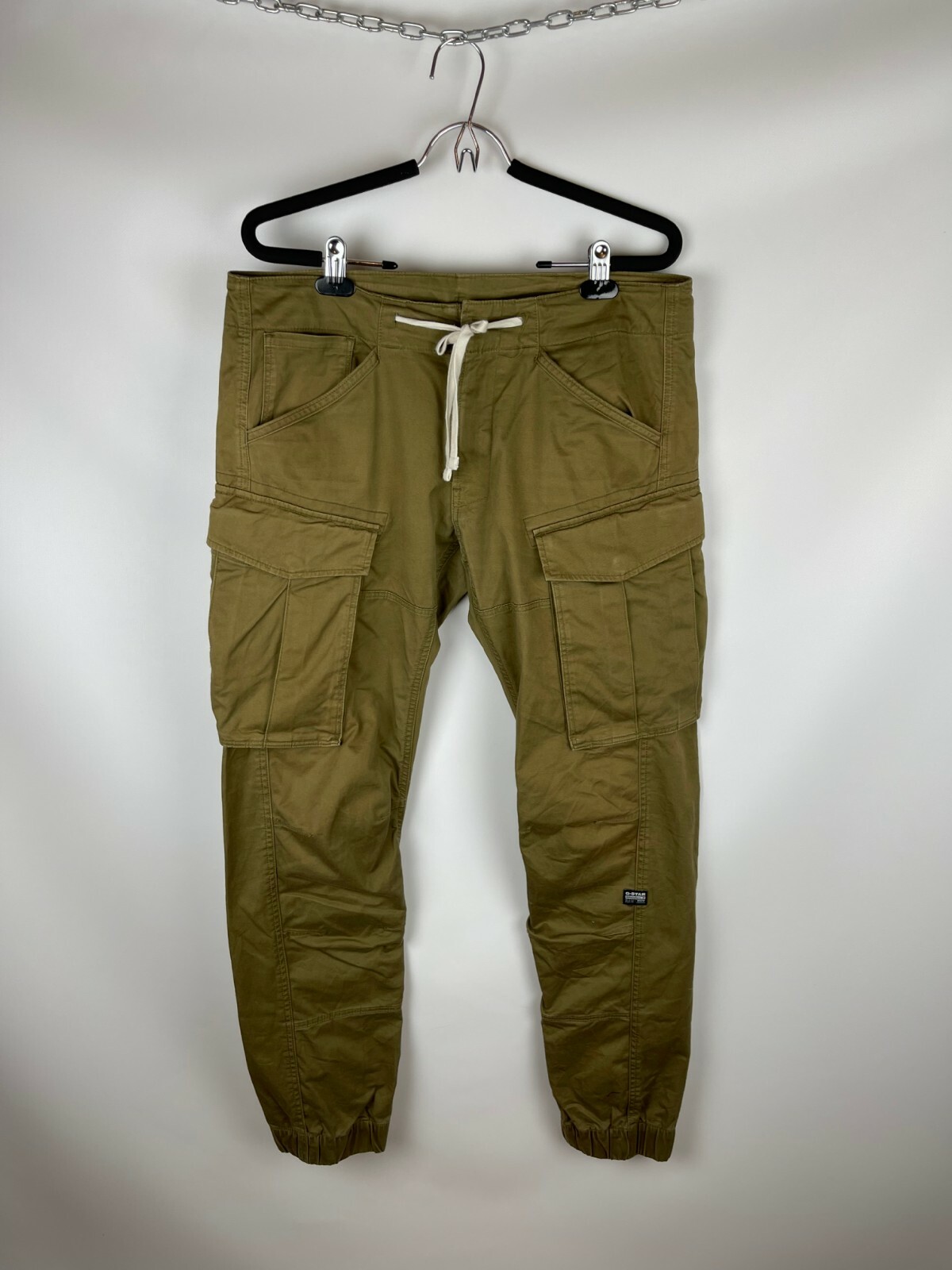 【Raucohouse】Sanremo vintage washed cargo pants JNCO Jeans Khaki Cream Cargo Pants Wide Leg Skater Raver Y2K
