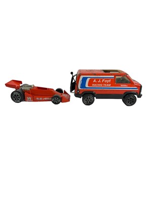 Vintage Tonka AJ Foyt Racing Team #14 Pressed Metal Van Car 1979 Made In USA