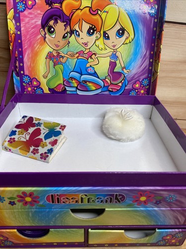 Vintage Lisa Frank Makeup Stationary Jewelry Box With