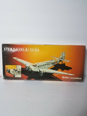 Humbrol Heller 1:72 Junkers Ju 52/3M Plastic Aircraft Model Kit 80380U VTG