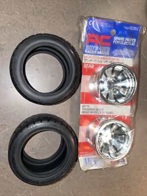 50778 Tamiya thunder blitz Rear wheels W/ Tires (1pr) RC Boy s 4WD