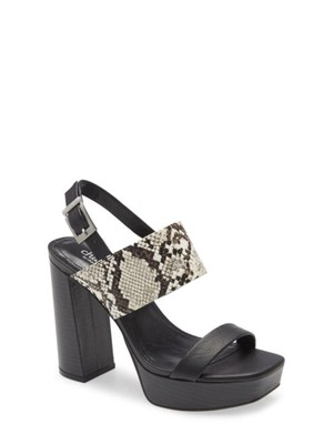 

CHARLES BY CHARLES DAVID Женские черные сандалии со змеиным рисунком 1,5 дюйма на платформе Idiom, Черный, 2D20S175