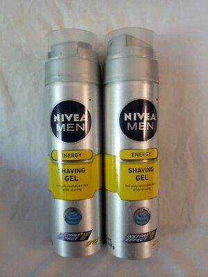 2ct Nivea Men 7 Oz Energy Vitamin Complex Healthy Looking Skin Close Shaving Gel