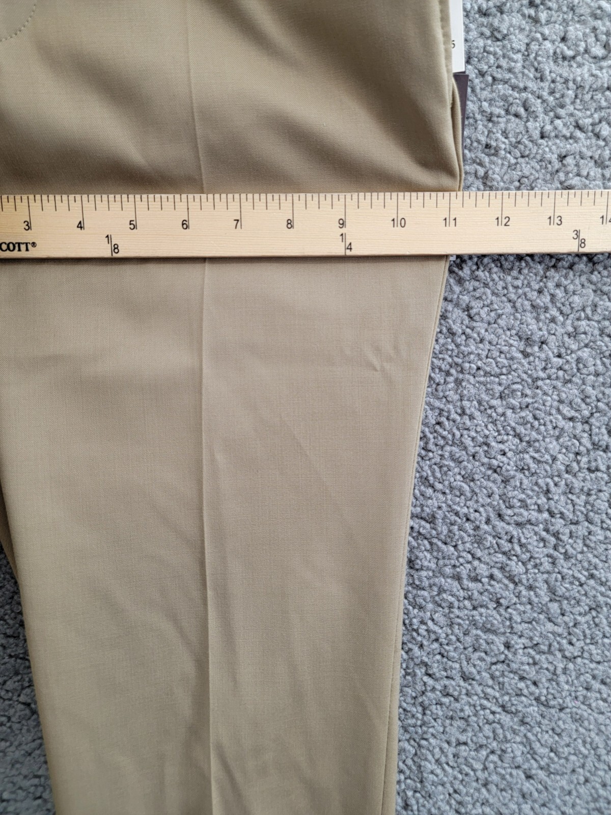 Michael Kors Wool Blend Plain Dress Pants Boys' 18R Tan Zip Button Hook & Bar - Picture 6 of 16