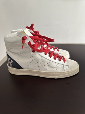 New Man P448 Sneakers Size 41 High Tops Made In Italy US 8.5