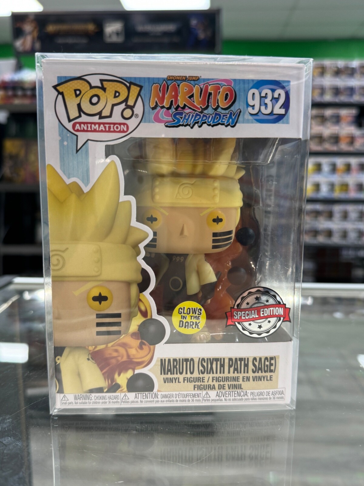 VAULTED Funko POP! 932 Naruto Sixth Path Sage-GLOWS in Dark
