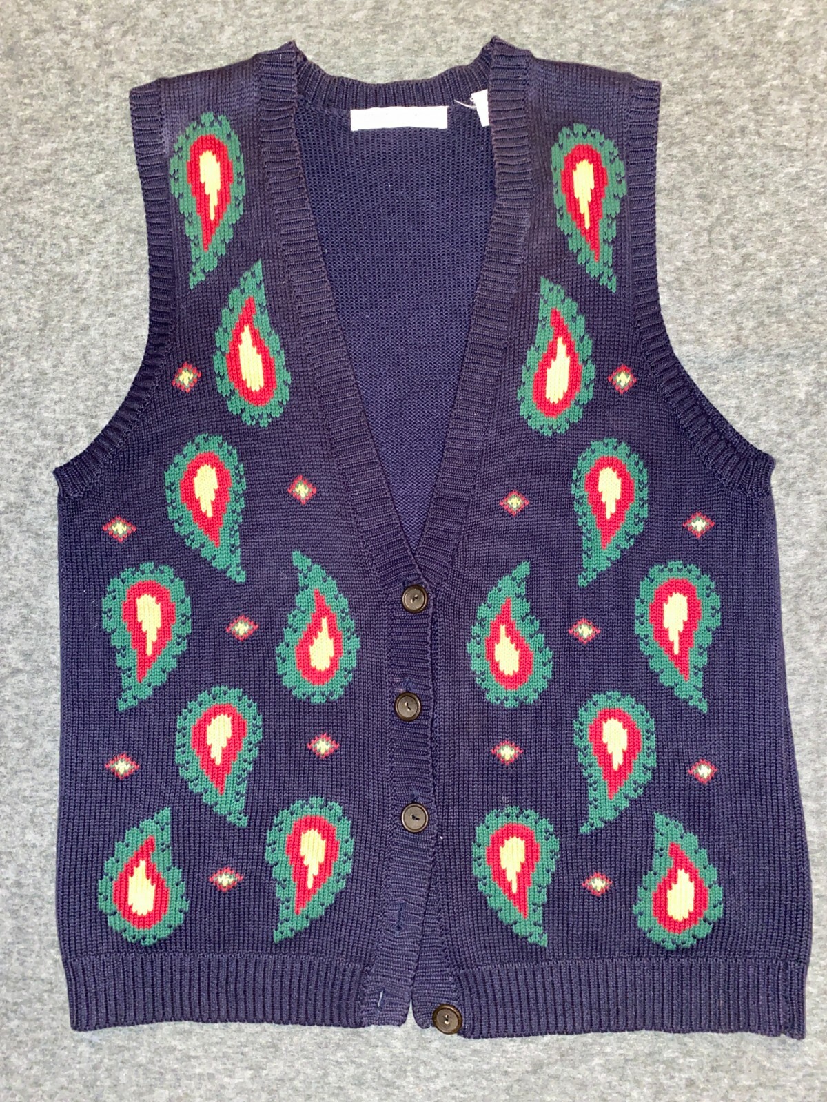 Vintage Preston & York sweater vest Granny cottagecore