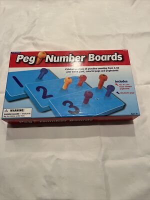 Kids game Lakeshore Learning Peg Number Board #TT625 Age 3+ pre own missing 2peg