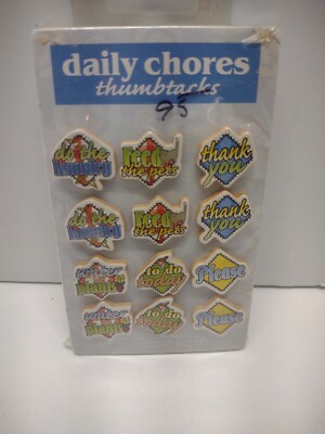 Vintage Daily Chores Thumbtacks, Creative Imaginations Inc