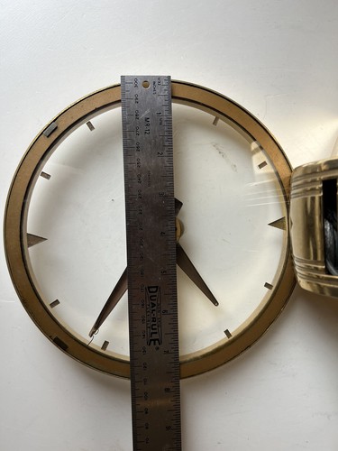 VINTAGE Haddon Golden Vision Mystery Electric Clock WORKS