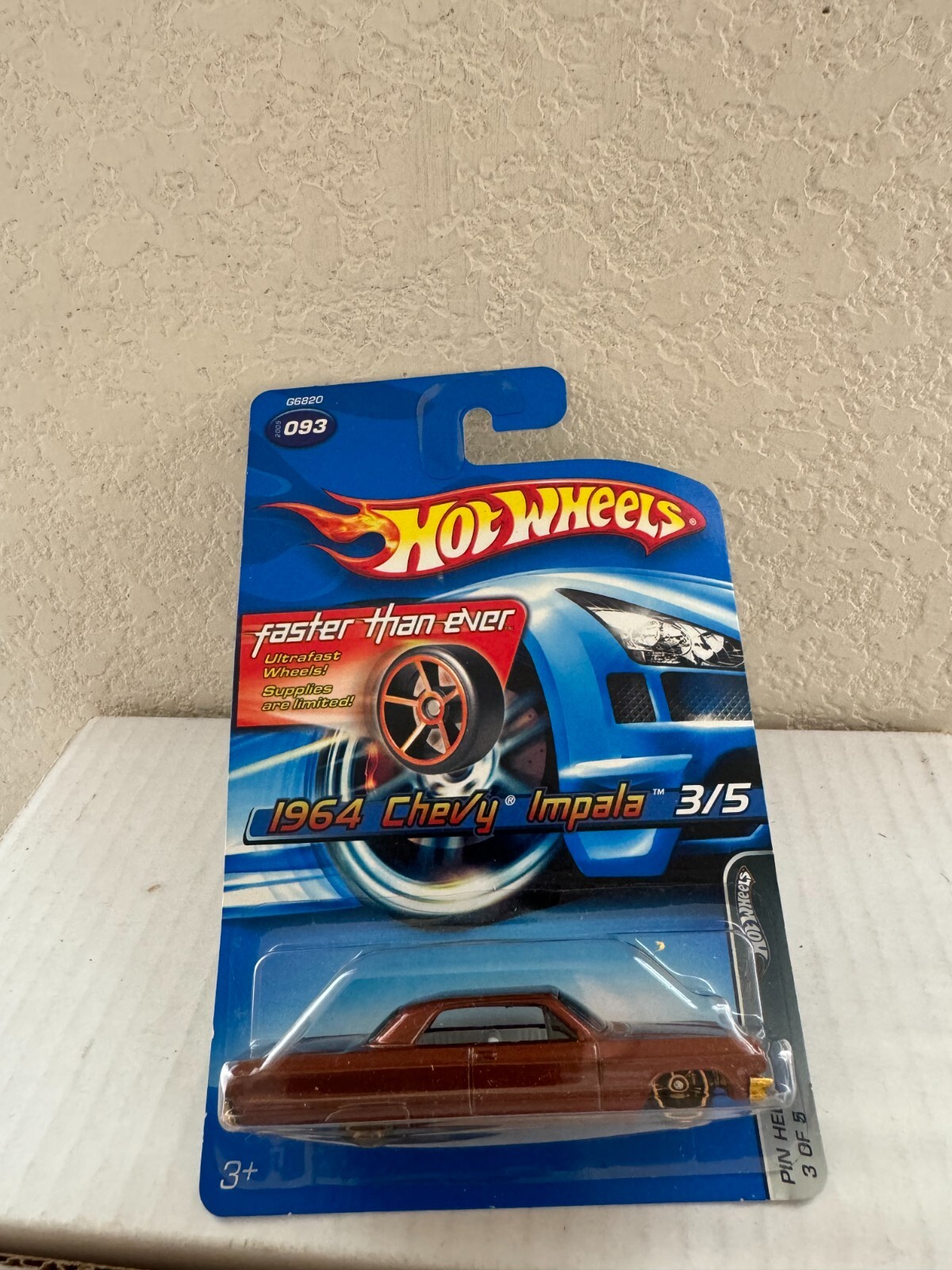 Hot Wheels Faster Than Ever 1964 Chevy Impala Pin Head #3/5