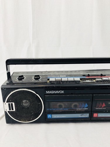 Magnavox Mark 2 Super Tandem D8367 Duel Cassette Boombox Needs Power Cord