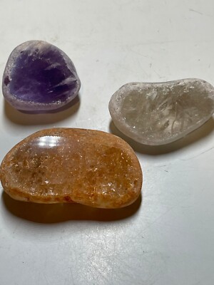 THREE POLISHED EMMA EGGS
