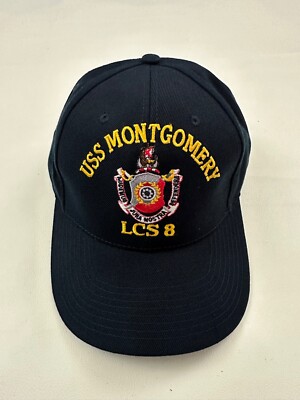 The Corps USS Montgomery LCS 8 Logo Blue Baseball Cap Hat One Size
