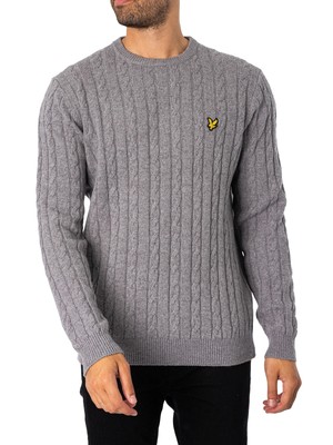 Мужская вязаная куртка Lyle & Scott, серая